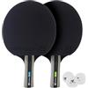 Cornilleau Set 2 Racchette + 3 Palline, Rosso