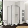 DEGHI Box doccia 70x80 cm doppio battente vetro opaco profilo cromo 195h - Moritz