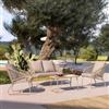 DEGHI Set relax da giardino in corda beige con cuscini - Primrose