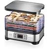 MACOM Just Kitchen 871 Super Dry, essiccatore per alimenti, Premium food dehydrator, Lega di acciaio, Nero, Rettangolare