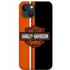SUPER FABRIQUE Cover in silicone morbida trasparente per Apple iPhone stampata in Francia, Harley Davidson Orange (iPhone 13 Mini), CO HD9