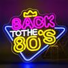Looklight Back to The 80's Insegna al neon Luce al neon a led per decorazioni per feste anni '80 USB luce al neon per camera da letto negozio compleanno anniversario festa bar club arredamento