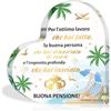 HOWAF Regalo Pensione Uomo Donna, Biglietto Pensione Targa Acrilica, Regali per Pensione Regalo Targhe Decorativo, Biglietto Auguri Pensione Gadget Pensione Pensionata per Feste di Pensionamento