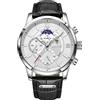 LIGE Orologio Uomo Mode Elegant Acciaio Inossidabile Pelle Impermeabile Analogico Quarzo Classico Cronografo Uom Bracciale…