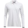 CliQue Polo da Donna Classica a Maniche Lunghe Marion, Bianco, M