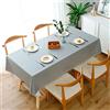 FANSU Tovaglia Plastificata PVC Rettangolare, Tinta Unita Stile Semplice Tovaglie Cerata Impermeabile Antimacchia Lavabile Copritavolo per Soggiorno Cucina Giardino Feste (120x180cm,Grigio)
