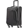 American Tourister Kix - 4 valigie espandibili Softside con ruote girevoli, nero/grigio, Carry-On 21-Inch, 4 Kix - Bagagli espandibili Softside con ruote girevoli