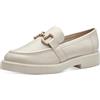 MARCO TOZZI Mocassini Donna con Tacco Eleganti Vegani, Beige (Cream), 42 EU
