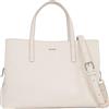 Calvin Klein Borsa Tote Bag Donna Media, Avorio (Crystal Gray), Taglia Unica