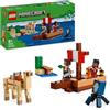 LEGO Minecraft Il Viaggio del Galeone dei Pirati - Barca Giocattolo con 2 Pirati, 2 Animali e Accessori tra cui una Spada e una Mappa - Regalo per Gamer, Bambini e Bambine da 8 Anni in su 21259