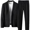 PINTUTU Abito da Uomo 2 Pezzi Abiti Abito Uomo Outfit Completo Giacca Pantalone Leggero Elegante Doppiopetto Pantalone Bottone Allungato Blazer Sportiva Leisure 2 Suit Casual, Classica Sportiva