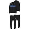 Inter tuta homewear uomo in cotone full zip prodotto ufficiale art. F10 2050 (nero, M)