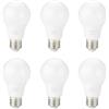 Amazon Basics Lampadina Edison a LED E27 con attacco a vite, 8 W (equivalenti a 60 W) bianco caldo, Non Dimmerabile (confezione da 6 pezzi)