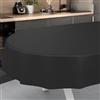 ANRO Tovaglia cerata, lavabile, da giardino, per interni ed esterni, ovale, 220 x 140 cm, con bordo tagliato, colore nero