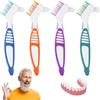 ZLXFT Spazzola di Pulizia Protesi, 4pcs Spazzolino per Dentiera, Testina a Doppia Stola