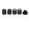 Tbest Tappo Centrale per cerchione Ruota RC, Dado M4 per copriruota Auto RC 4 Pezzi per Axial SCX10 90046 D90 RC Car(Nero)
