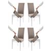 t m c s Tommychairs - Set 4 sedie imbottite con cuffia sfoderabile modello Jazz per cucina, struttura in faggio bianco, seduta e schienale imbottiti e rivestiti con cuffia in tessuto marmotta