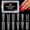 EBANKU 288 PCS Unghie Finte Nail System Dual Nail Form Matte Sistema per Unghie Strumenti per Manicure per Unghie con 120 Film per Unghie French Manicure (12 stili)