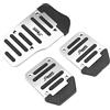 Adunsiaoto Set di 3 Pedali per Pedales del Freno Antiscivolo per Auto, Copripedali Antiscivolo per Auto Pedali, Alluminio Auto Pedale Pedale Pastiglie Autos Antiscivolo Pedali Freno Pedale(Argento)