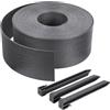 VOUNOT® Bordo Giardino Flessibile, Bordi Aiuole PE Bordura per Prato con Picchetti di Fissaggio, Lunghezza 20m Altezza 13cm Spessore 3mm, Grigio