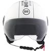 BHR Casco Demi-Jet 835 SPECIAL - Casco Scooter Omologato ECE 22.06 con Visiera a Occhiale Antigraffio - Sgancio Micrometrico e Guanciali Removibili - Cool White XS
