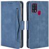 HualuBro Cover per Samsung Galaxy M31, Flip Cover a Libro in Premium PU Pelle Magnetica Antiurto Case Portafoglio Custodia per Samsung Galaxy M31 Cover - Blu