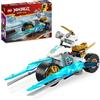 LEGO NINJAGO Moto di Ghiaccio di Zane, Veicolo Giocattolo con Lame Mobili, Gioco d'Azione per Bambini e Bambine 7 Anni con 1 Minifigure Ninja di Eroe, Piccola Idea Regalo di Compleanno 71816