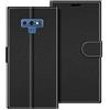 COODIO Custodia in pelle per Samsung Galaxy Note 9, Cover a Libro Magnetica Portafoglio per Samsung Galaxy Note 9, Nero