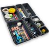Huahuanghui Organizer cassetti da scrivania,Set di 8 unità in plastica,Organizer Riordina-Cassetti Organizzatore Componibile,Multifunzionale Portaoggetti Organizer per Ufficio,Camera da letto,Bagno,Toletta