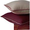 Encasa XO Encasa Homes Federe per Cuscini Bicolore 2 Pezzi - Maroon+beige - 40x40 cm Federe Moderne in Tela di Cotone Tinta Unita per Divano Letto e Decorazione della Casa - Solo Fodere