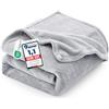 CozyLux Coperta Pile 220x240 cm Grigio | OEKO-TEX 100, Plaid Divano Matrimoniale in Flanella da 260 g/m², Regalo di Compleanno per Mamma Lei, Decorazione casa