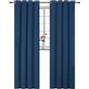 YSTELLAA Tende 100% Oscuranti Per Interni 2 Pezzi, 140×280cm, Effetto Lino, Tende Termiche, Con Anelli, Tenda Termica Isolante Freddo E Caldo, Fonoassorbenti, Moderne, Blu