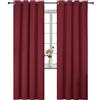 YSTELLAA Tende 100% Oscuranti Per Interni 2 Pezzi, 140×260cm, Effetto Lino, Tende Termiche, Con Anelli, Tenda Termica Isolante Freddo E Caldo, Fonoassorbenti, Moderne, Rosso