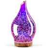 Porseme Aroma Diffuser Luftbefeuchter 150 ml, Handgeblasen 3D Luftbefeuchter Ultraschall Leise 7 farbwechselnde LED Raumbefeuchter BPA Frei für Wohnung Yoga Spa mit Timer (oro rosa)