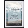 kollyseek noir 50x70cm telaio foto in legno massello con cornice pino montatura in bianco
