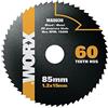 WORX Lama in acciaio HSS modello WORX WA5036, per sega circolare, con 60 denti, Ø 85 mm