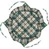 SaRani Cuscini per sedie Cucina 6 PEZZI Coprisedia Universali Lacci Con Alette e Volant Imbottiti Trapuntati Lavabile Verde Giallo Azzurro (Quadri Verde)