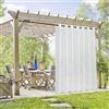 PONY DANCE Tenda Bianca da Esterno Tenda Impermeabile Tende per Verande Tenda Balcone con Anelli Tende Bianche Semitrasparenti Tenda Gazebo Idrorepellente 1 Pezzo 254x274 CM