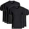 Umbro 6-Pack Men's Essential V-Neck Undershirts Breathable, Tagless, Cotton Mens T Shirt T Shirts for Men Pack (Large, Black)