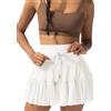 Silver Basic Donna Gonna da Tennis atletiche incorporate con Tasche e Pantaloncini Gonna da Tennis Estiva da Donna S,White-2