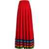 inhzoy Donna Gonna da Ballo Valzer Flamenco Danza del Ventre Grande Gonna Swing Vestito da Ballo Latino Moderno Tango A-Line Vestito da Danza Samba Rumba Salsa Dancewear Nero 87cm XL
