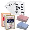 Dunkwckore 2 Mazzi Carte da Gioco Poker, Composto da 55 Carte in Cartoncino uno Rosso uno Blu Mazzo di Carte Giochi Professionali, Poker Texas Holdem Ottimo per L'Intrattenimento Bar Durante Feste