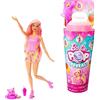 Barbie - Pop Reveal Serie Frutta, Bambola a Tema Limonata di Fragole con 8 sorprese profumate e con Effetto Cambia Colore, Cucciolo e Accessori Slime Inclusi, Giocattolo per Bambini, 3+ Anni, HNW41