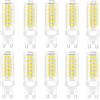 Jiotouhu Lampadina Led G9, 9 W (equivalente a 85 W alogena), Led G9 Lampadine Bianco Freddo 6000 K, Senza Scintillio, 360 Gradi Angolo, AC 110-240 V, Confezione da 10