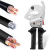 NEWTRY Utensile Tagliacavi a cricchetto per Tagliare fili di rame e alluminio fino a 500 mm², in Acciaio Inox con Impugnatura Retrattile, XLJ-D-500