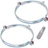 SKIR'CO (2 pezzi) Staffe per tubi da 150 mm, morsetti per tubi, supporti per tubi per montaggio a parete e a soffitto