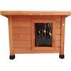 PETGARD Cuccia per gatti all'aperto con porta basculante in lamelle 57 x 45 x 43 cm, marrone