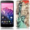 Cadorabo - TPU Hard Cover per LG Google Nexus 5 - Case Cover Involucro Bumper Accessorio in Design: NEW YORK - STATTUA-DELLA-LIBERTÀ