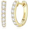 GAVU Orecchini Piccoli a Cerchio da Donna, Orecchini Donna Argento Placcato Oro 14k, Orecchini con Zirconia Cubica
