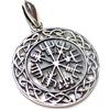 Silberschmuck - BG Ciondolo a forma di bussola vichinga, in argento Sterling, unisex, Argento sterling